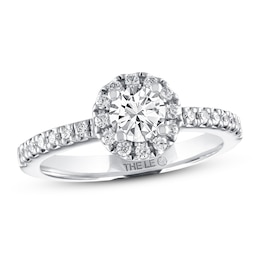 Previously Owned THE LEO Diamond Engagement Ring 3/4 ct tw Round-cut 14K White Gold