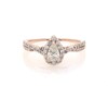 Thumbnail Image 1 of Previously Owned Pear-Shaped Diamond Halo Engagement Ring 1/2 ct tw 14K Rose Gold
