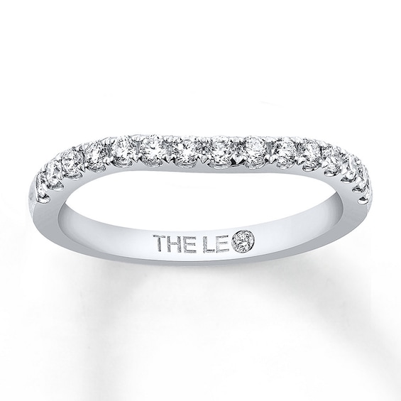 Previously Owned THE LEO Diamond Wedding Band 1/3 ct tw Round-cut 14K White Gold