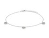 Thumbnail Image 1 of Previously Owned Diamond Heart Anklet 1/8 ct tw 10K White Gold 9"
