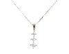 Thumbnail Image 1 of Previously Owned Diamond Drop Necklace 1/4 ct tw Princess-cut 10K White Gold 18&quot;
