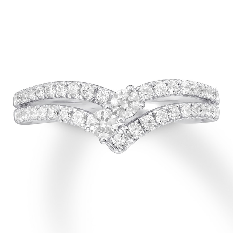 Main Image 4 of Previously Owned Ever Us Diamond Ring 1/2 ct tw Round-cut 14K White Gold