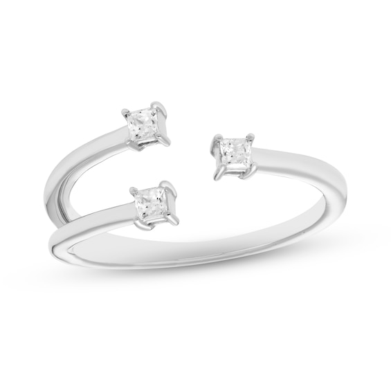 Previously Owned Diamond Deconstructed Ring 1/6 ct tw Princess-cut 10K White Gold