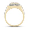 Thumbnail Image 2 of Previously Owned Men's Diamond Double-Square Ring 2-1/2 ct tw Round-cut 10K Yellow Gold