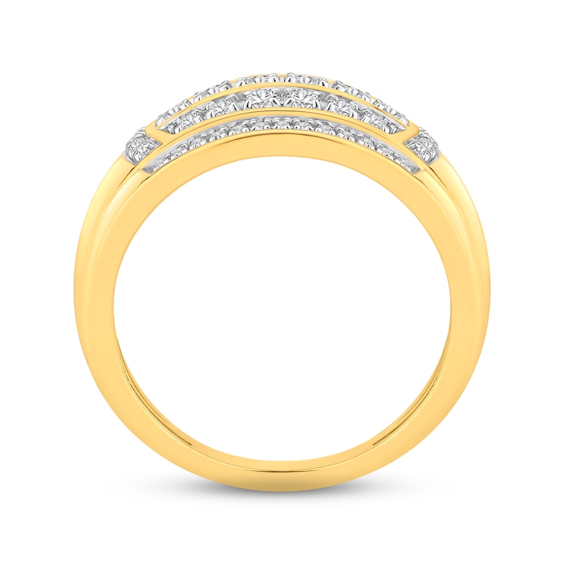 Main Image 2 of Previously Owned Men's Diamond Ring 1 ct tw Round-cut 10K Yellow Gold