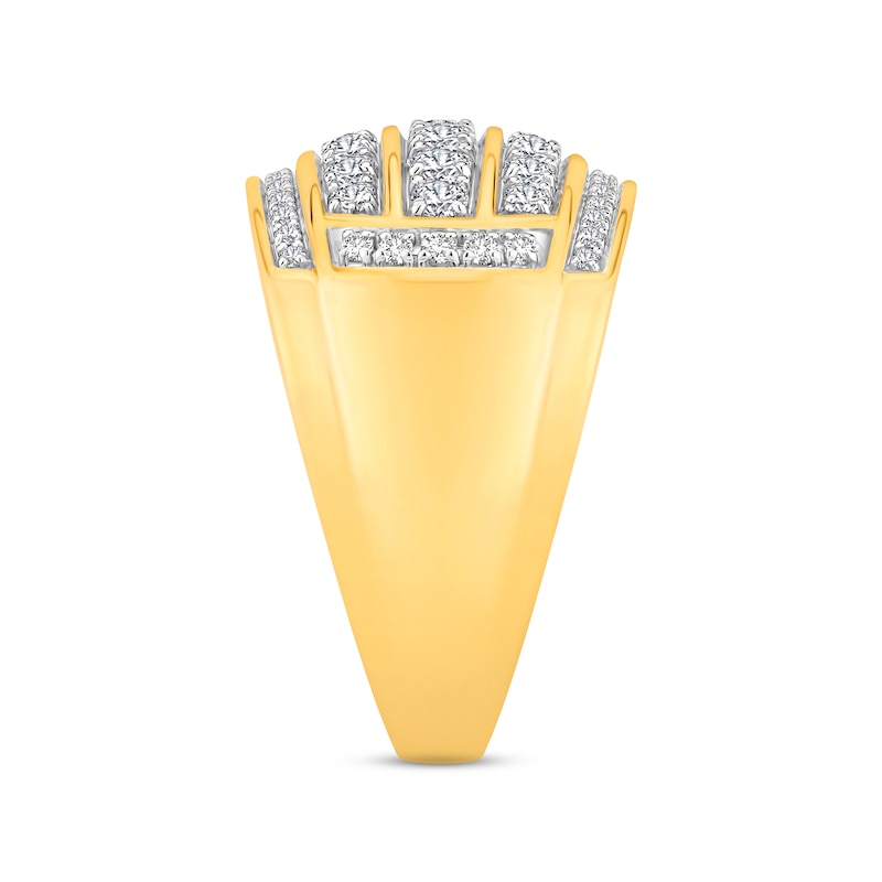 Main Image 3 of Previously Owned Men's Diamond Ring 1 ct tw Round-cut 10K Yellow Gold