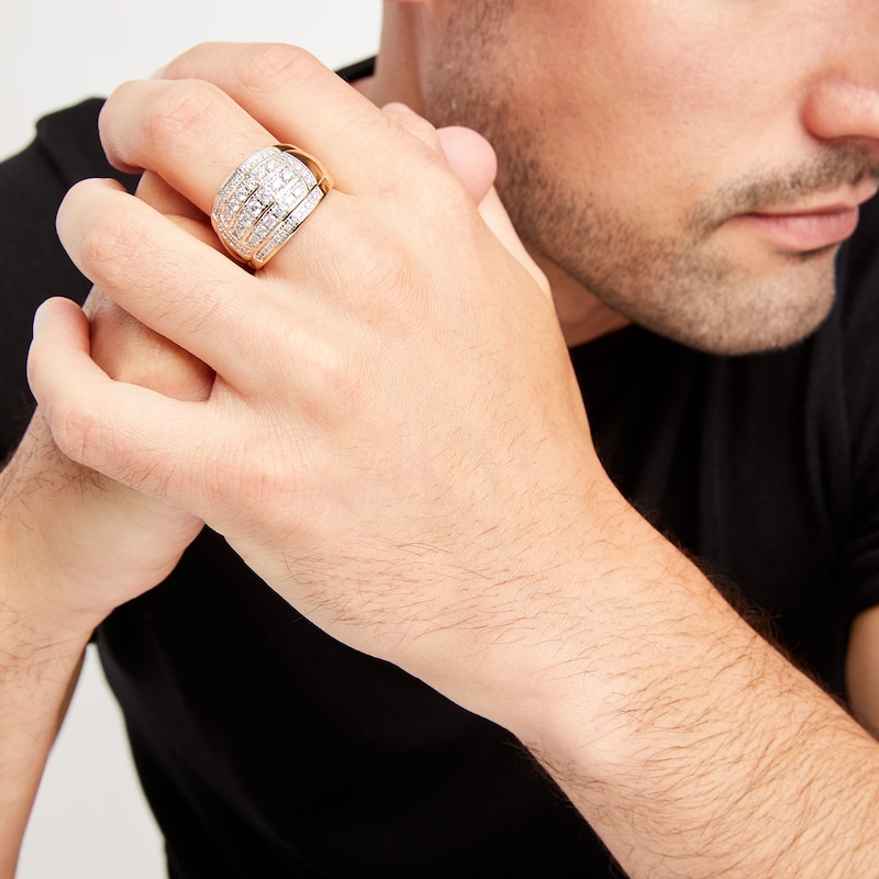 Main Image 4 of Previously Owned Men's Diamond Ring 1 ct tw Round-cut 10K Yellow Gold