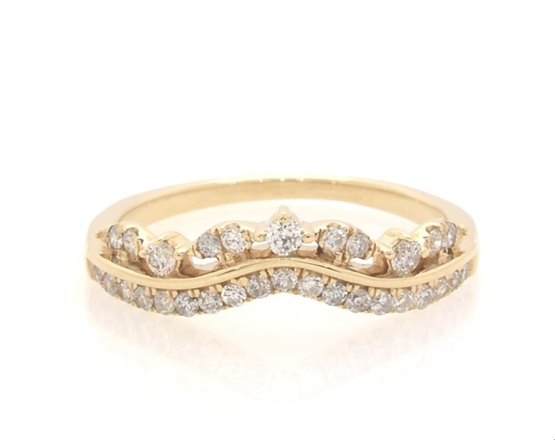 Main Image 1 of Previously Owned Diamond Contour Ring 1/3 ct tw 14K Yellow Gold
