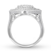 Thumbnail Image 2 of Previously Owned Diamond Ring 5/8 ct tw Round & Baguette 10K White Gold