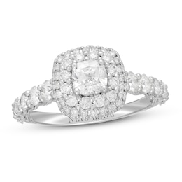 Previously Owned Neil Lane Diamond Engagement Ring 1-1/2 ct tw Cushion/Round 14K White Gold