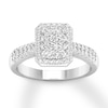 Thumbnail Image 1 of Previously Owned Diamond Engagement Ring 1/2 ct tw Round-cut 10K White Gold Size 7