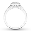 Thumbnail Image 2 of Previously Owned Diamond Engagement Ring 1/2 ct tw Round-cut 10K White Gold Size 7