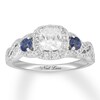 Thumbnail Image 1 of Previously Owned Neil Lane Sapphire Engagement Ring 1-1/8 cttw Diamonds 14K White Gold