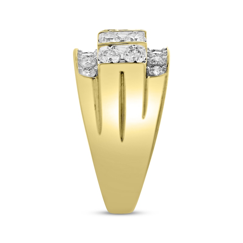 Main Image 2 of Previously Owned Men's Diamond Ring 2 ct tw Round-cut 10K Yellow Gold