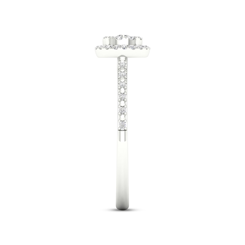 Main Image 3 of Previously Owned Diamond Promise Ring 1/5 ct tw Round-cut Sterling Silver