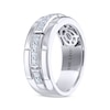 Thumbnail Image 2 of Previously Owned Men's THE LEO Diamond Wedding Band 1/2 ct tw Round-cut 14K White Gold