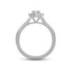 Thumbnail Image 3 of Previously Owned Diamond Halo Engagement Ring 1/2 ct tw Oval & Round-cut 14K White Gold