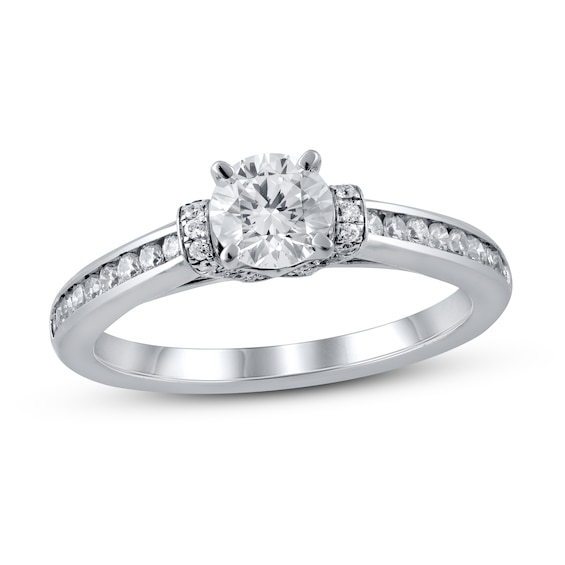 Previously Owned Diamond Engagement Ring 3/4 ct tw Round-cut 14K White Gold