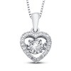 Thumbnail Image 1 of Previously Owned Unstoppable Love Diamond Heart Necklace 1/4 ct tw Sterling Silver 18"