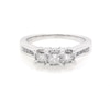 Thumbnail Image 1 of Previously Owned Three Stone Diamond Engagement Ring 1/2 ct tw Princess & Round 10K White Gold