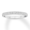 Thumbnail Image 1 of Previously Owned&nbsp;Diamond Wedding Band 1/8 ct tw Round-cut 10K White Gold Size 7