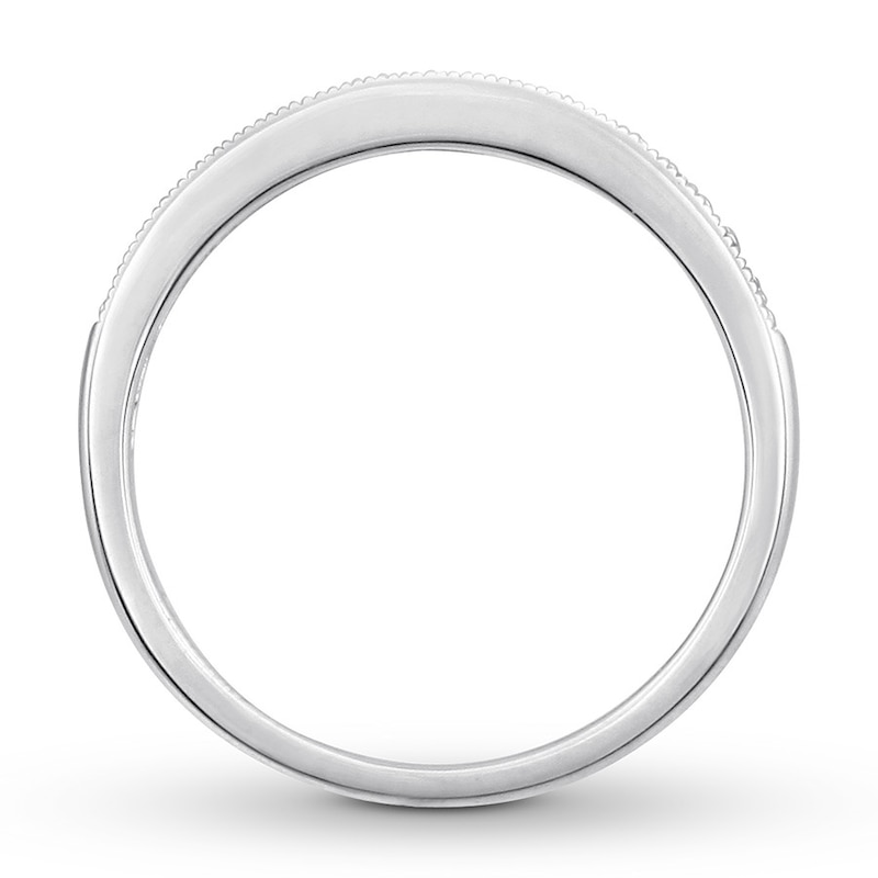 Main Image 2 of Previously Owned&nbsp;Diamond Wedding Band 1/8 ct tw Round-cut 10K White Gold Size 7