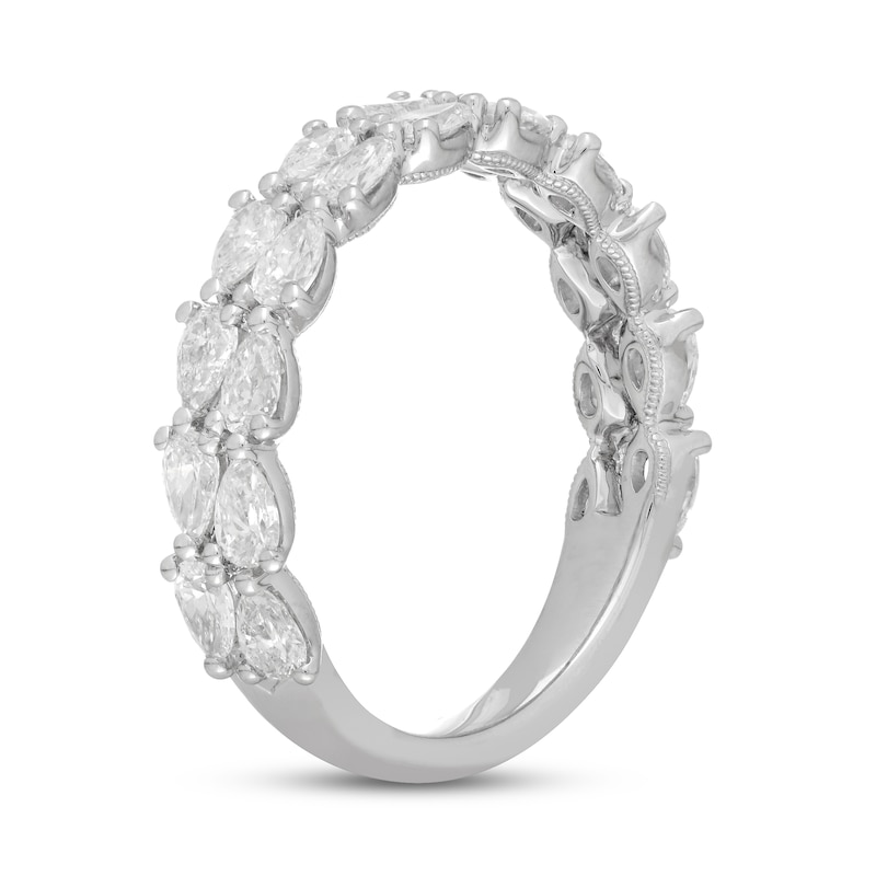 Main Image 2 of Previously Owned Neil Lane Premiere Diamond Anniversary Ring 1-1/2 ct tw Pear-Shaped 14K White Gold