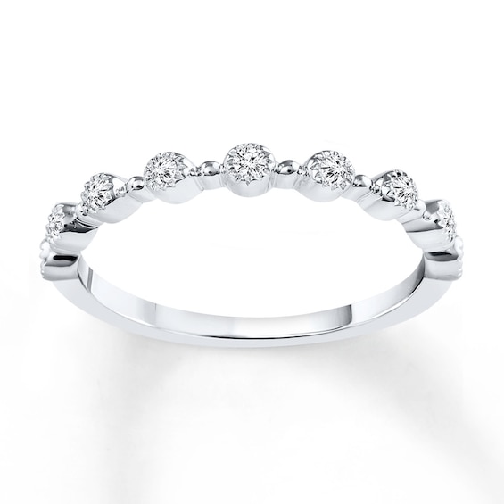 Previously Owned Stackable Diamond Ring 1/10 ct tw Round-cut 10K White Gold