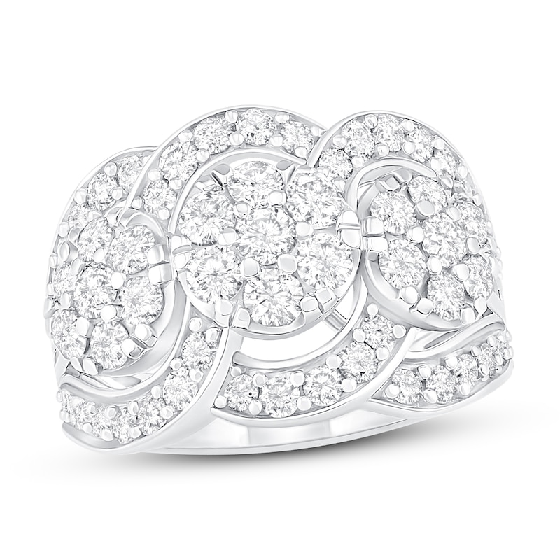 Main Image 1 of Previously Owned Diamond Ring 2 ct tw Round-cut 10K White Gold