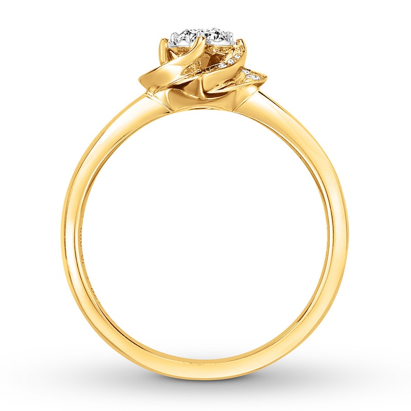 Previously Owned Diamond Engagement Ring 1/5 ct tw Round-cut 14K Yellow Gold
