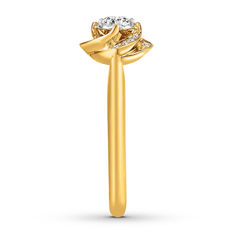 Main Image 3 of Previously Owned Diamond Engagement Ring 1/5 ct tw Round-cut 14K Yellow Gold