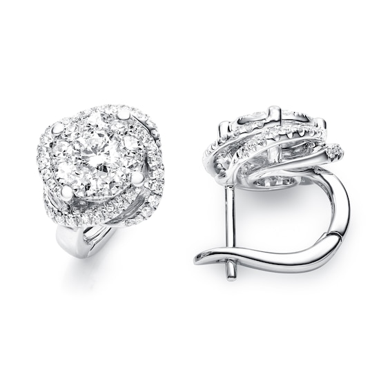 Previously Owned Diamond Earrings 1-1/2 ct tw 14K White Gold