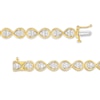 Thumbnail Image 2 of Previously Owned Diamond Infinity Bracelet 1 ct tw Baguette & Round-cut 10K Yellow Gold 7"