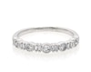 Thumbnail Image 1 of Previously Owned Diamond Stacking Ring 1/4 ct tw Round & Baguette 10K White Gold
