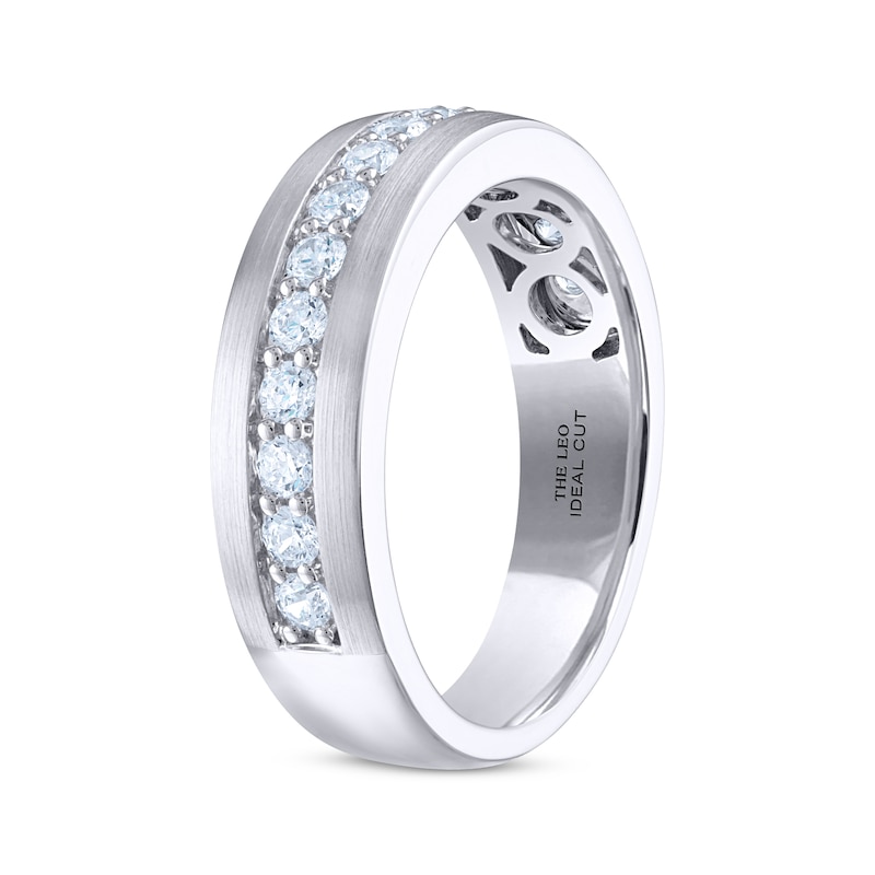 Main Image 2 of Previously Owned Men's THE LEO Ideal Cut Diamond Wedding Band 3/4 ct tw 14K White Gold