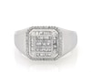Thumbnail Image 1 of Previously Owned Men's Diamond Ring 1/2 ct tw Baguette & Round-cut 10K White Gold