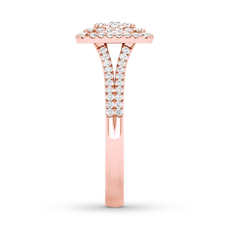 Main Image 3 of Previously Owned Diamond Engagement Ring 1/3 ct tw Round-cut 10K Rose Gold Size 7