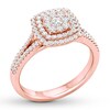 Thumbnail Image 4 of Previously Owned Diamond Engagement Ring 1/3 ct tw Round-cut 10K Rose Gold Size 7