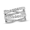 Thumbnail Image 1 of Previously Owned Diamond Multi-Row Crossover Ring 2 ct tw 10K White Gold