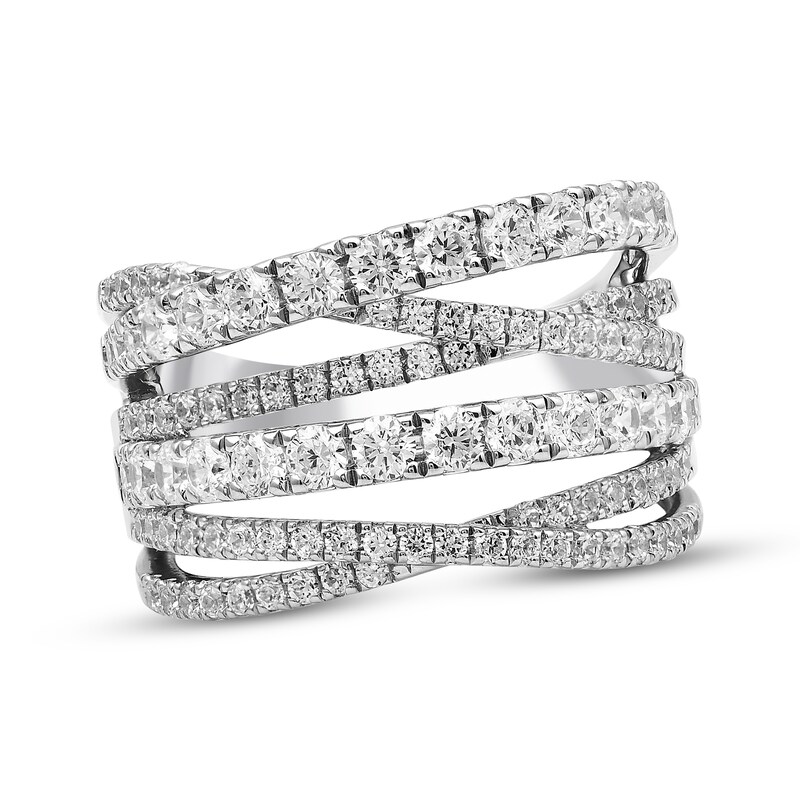 Main Image 1 of Previously Owned Diamond Multi-Row Crossover Ring 2 ct tw 10K White Gold