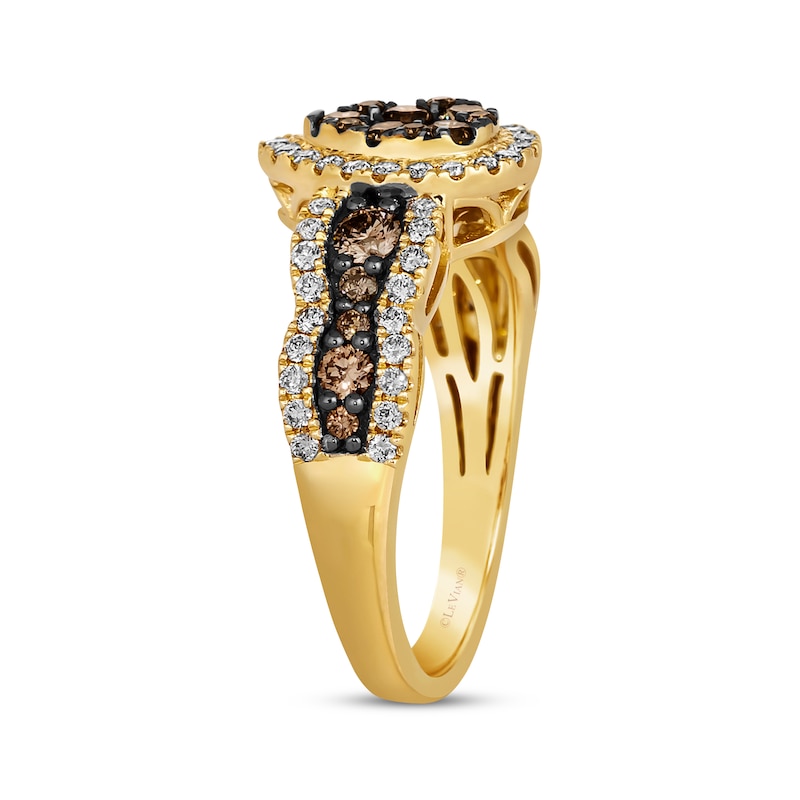 Main Image 2 of Previously Owned Le Vian Chocolate Waterfall Diamond Ring 1 ct tw 14K Honey Gold