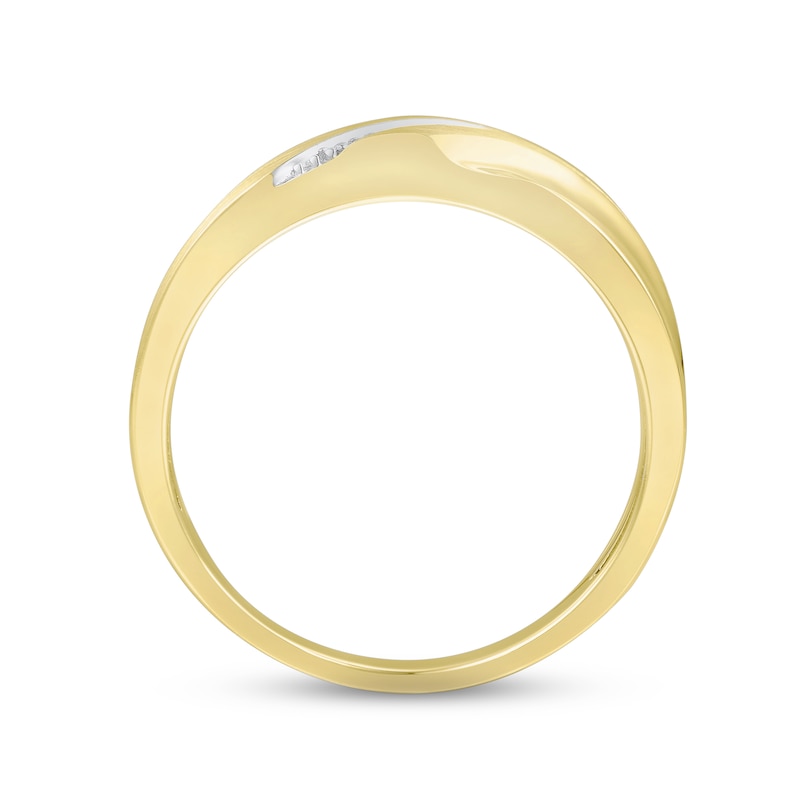 Main Image 2 of Previously Owned Men's Diamond Accent Wedding Band Round-cut 10K Yellow Gold