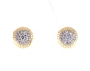 Thumbnail Image 1 of Previously Owned Men's Diamond Border Stud Earrings 1/2 ct tw Round-cut 10K Yellow Gold