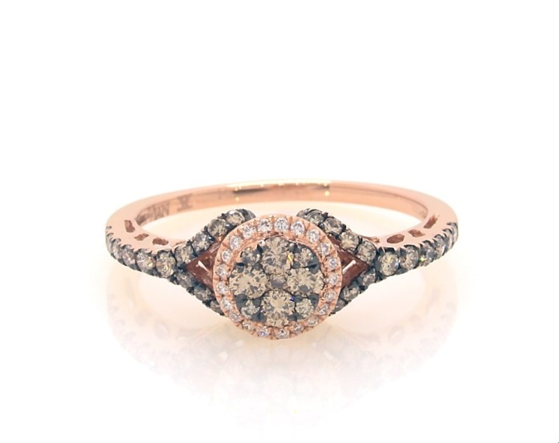 Main Image 1 of Previously Owned Le Vian Diamond Ring 1/2 ct tw Round-cut 14K Strawberry Gold