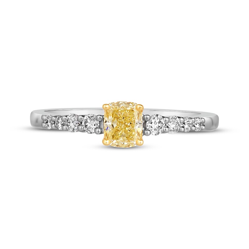 Main Image 4 of Previously Owned Le Vian Sunny Yellow Diamond Ring 5/8 ct tw 14K Two-Tone Gold