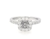 Thumbnail Image 1 of Previously Owned Neil Lane Diamond Cushion Halo Engagement Ring Setting 5/8 ct tw 14K White Gold Size 8