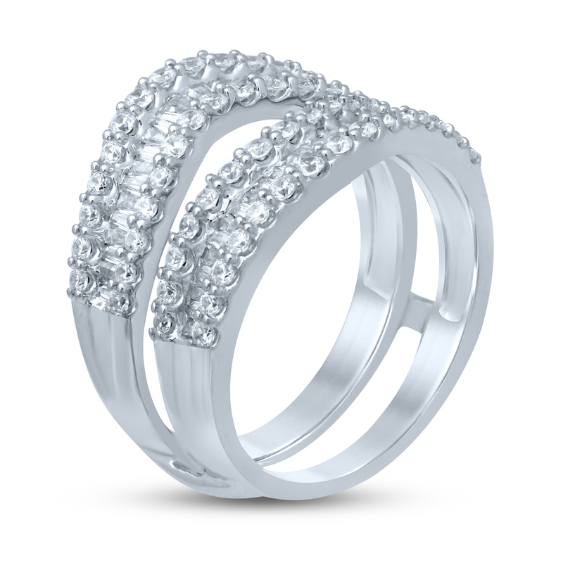 Main Image 2 of Previously Owned Diamond Enhancer Band 1-1/4 ct tw Round & Baguette 14K White Gold