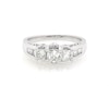 Thumbnail Image 1 of Previously Owned Princess-Cut Diamond Three-Stone Engagement Ring 1 ct tw 14K White Gold