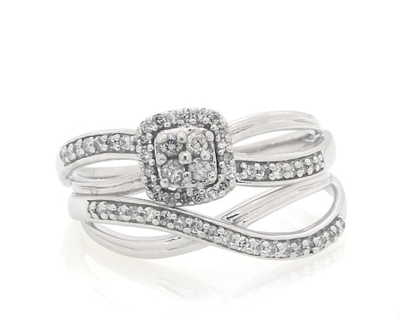 18ct white gold Diamond Bridal Set