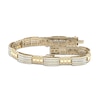 Thumbnail Image 1 of Previously Owned Men's Link Bracelet 3 ct tw Baguette & Round-cut 10K Yellow Gold 8.5"